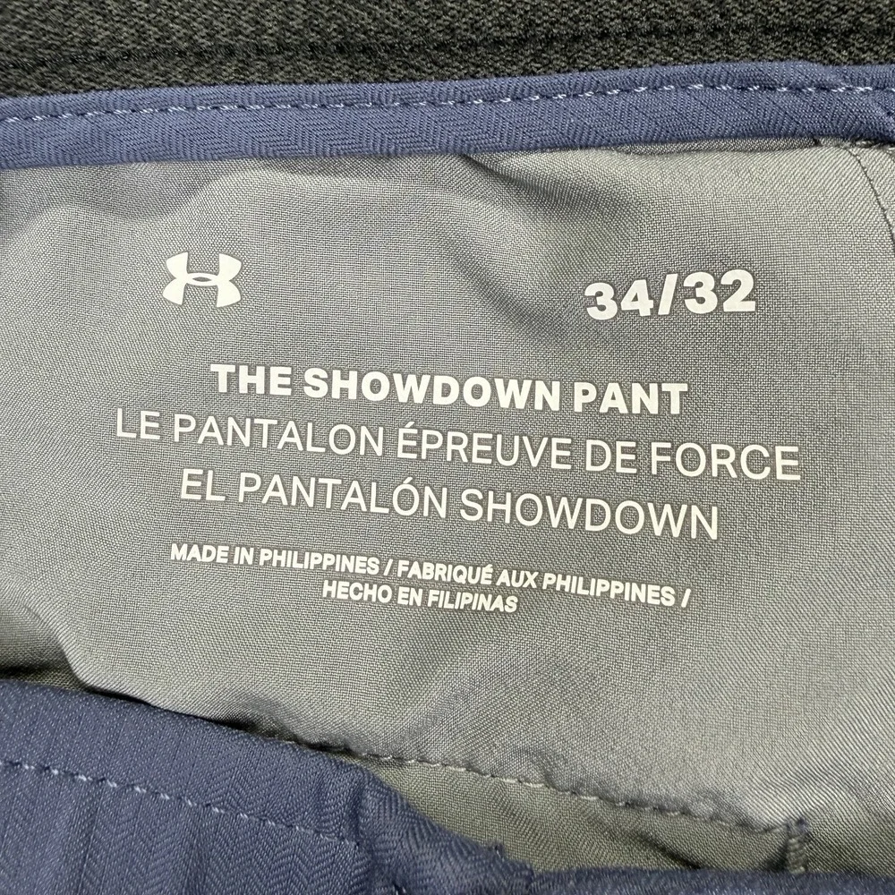 Under Armour Men's Showdown Gray Blue Golf‎ Pants Size 34 Regular Straight